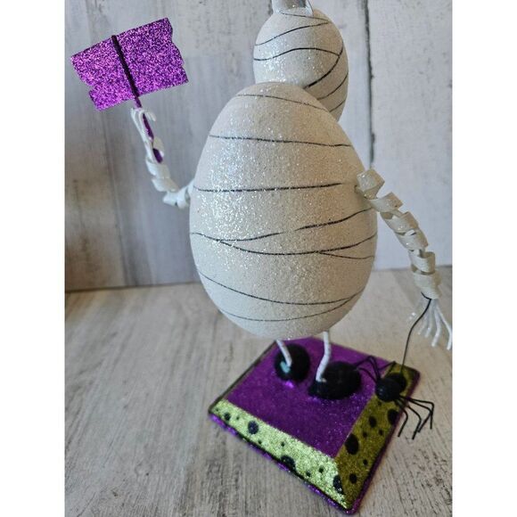 Pier 1 mummy spider glitter large Halloween decor rare vintage - Picture 7 of 9